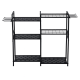 6 Tier Garden Tool Organizer Heavy Duty Metal Garage Storage Rack for Yard & Shed